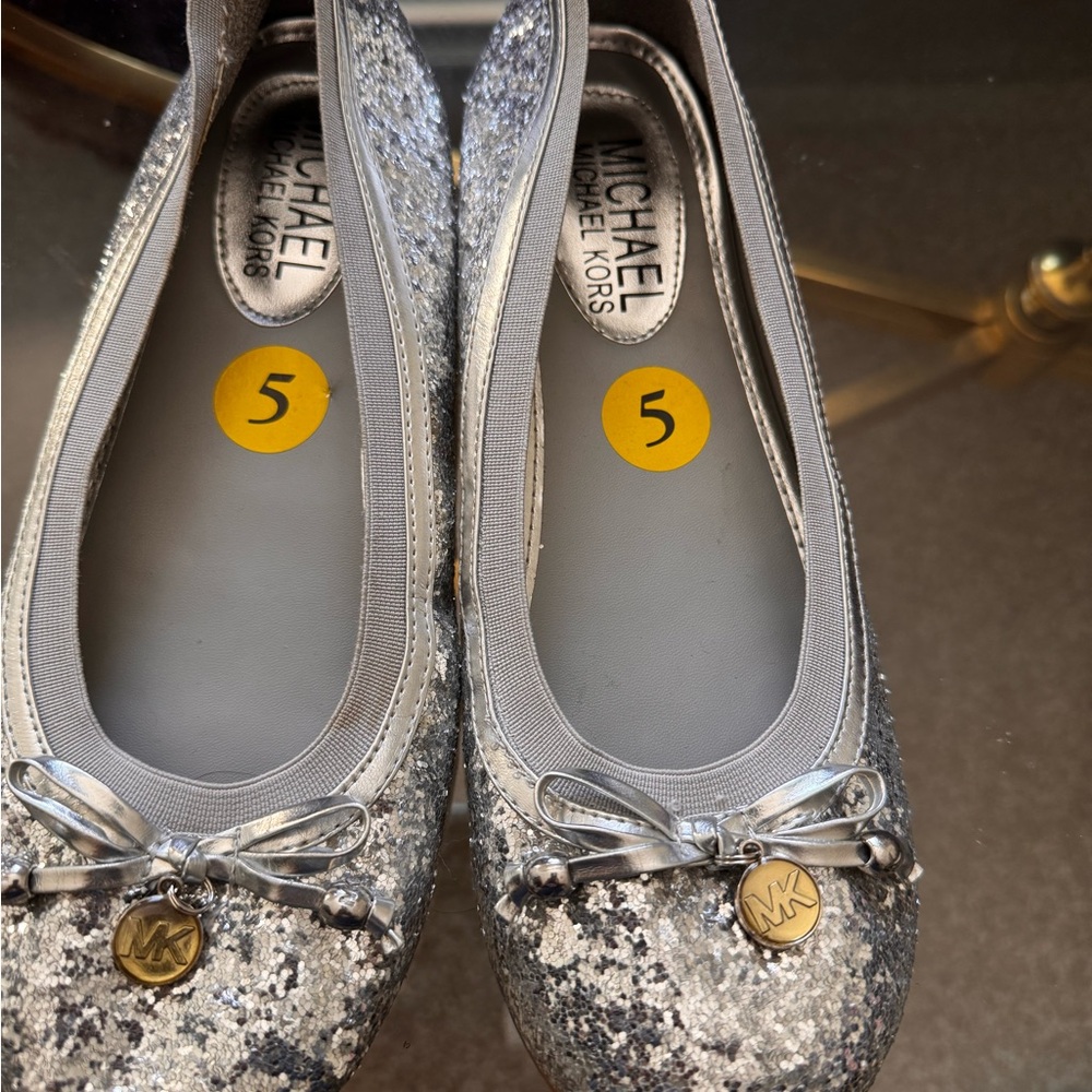 Michael Kors Silver Glitter Kids Shoes